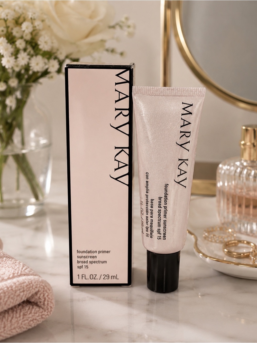 Mary Kay Foundation Primer Sunscreen SPF 15 | Oil-Free | 1 oz | NEW